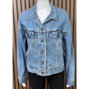 Vintage Levi's Women’s M Blue Jacket Denim Cotton Trucker Button Up Made In USA